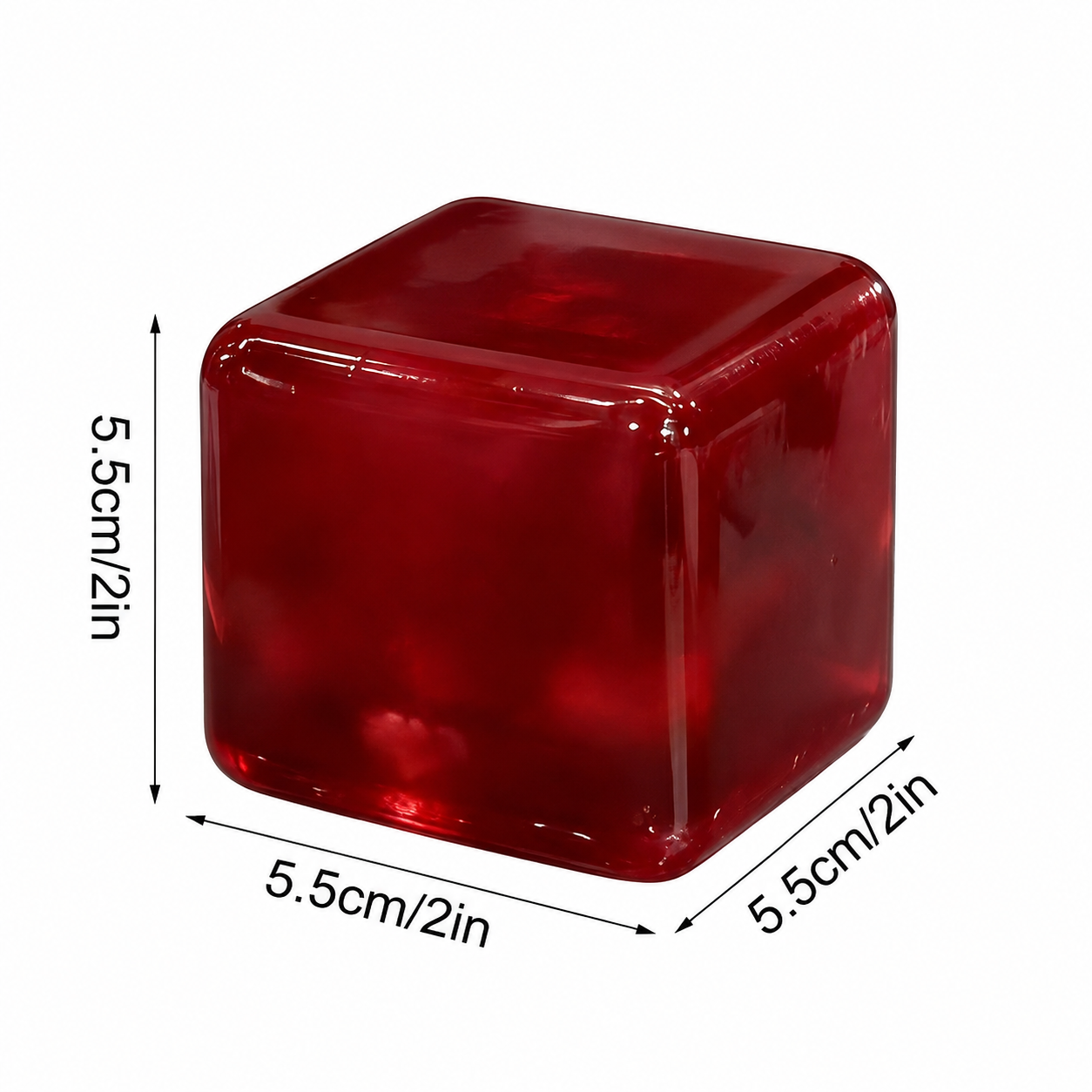 Red Square Jelly Cube Squish Toy