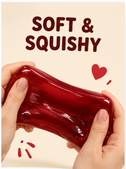 Red Square Jelly Cube Squish Toy