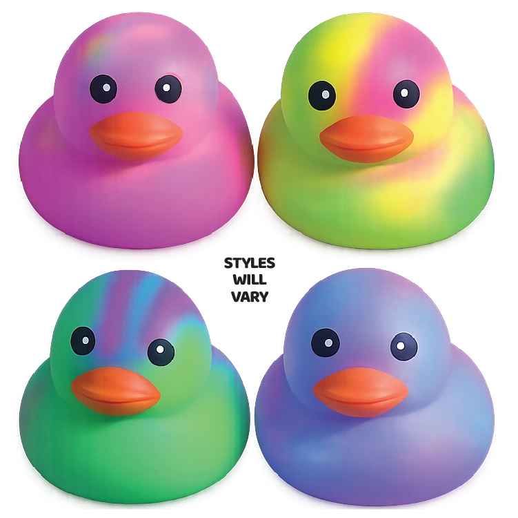 Fun Doh Mega 5" Squishy Tie Dye Duck Toy Variety - 8/Display
